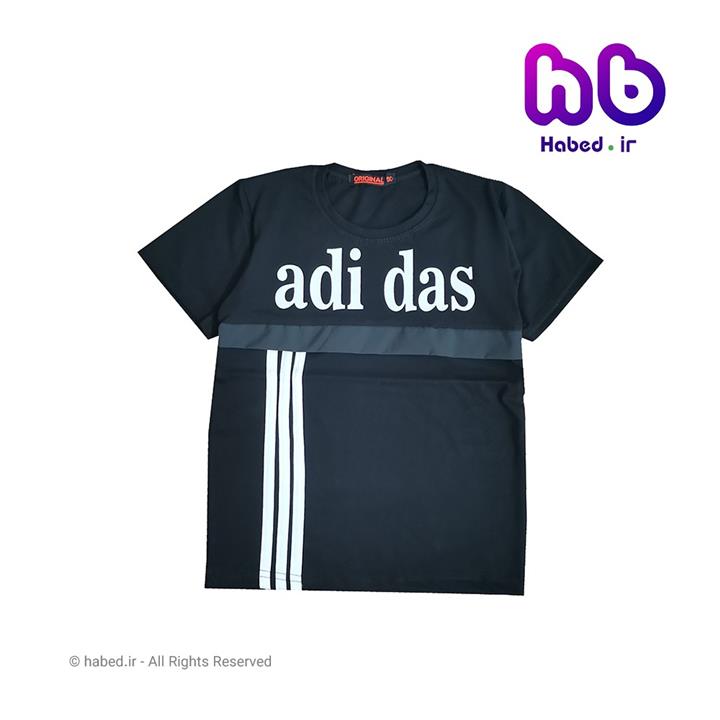 تیشرت تک جدید پسرانه شیک طرح adidas نوار شبرنگی جنس پنبه تضمینی کد 1660